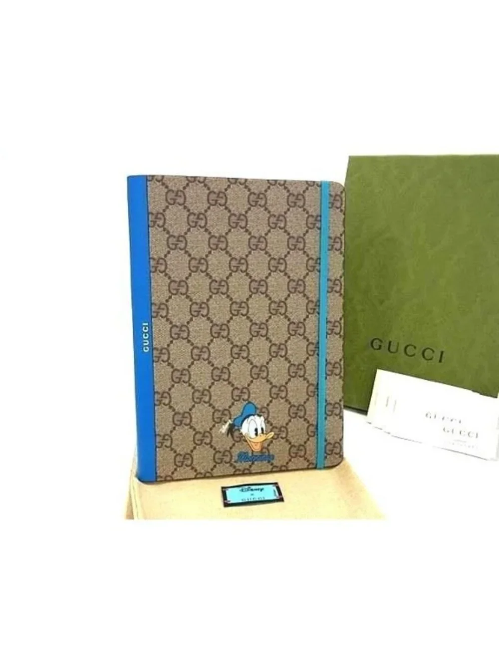 Gucci Disney Collaboration Donald GG Pattern Notebook Notepad Stationery
